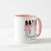 Gepersonaliseerde Bruidsmeisje Custom Name Gift Mok (Voorkant rechts)