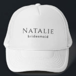 Gepersonaliseerde bruidsmeisje Gift Bachelorette P Trucker Pet<br><div class="desc">Maak uw vrijgezellenfeest onvergetelijk met onze gepersonaliseerde shotbril, een perfecte aanvulling op uw bruidsmeisje geschenken en vrijgezellenfeestartikelen. Deze shotbril is een geweldige manier om 'dank je' te zeggen tegen je bruidsfeestje en show je waardering voor hun steun. Met een minimalistisch ontwerp bieden deze shotglazen een schone en moderne look die...</div>
