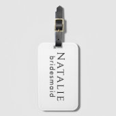 Gepersonaliseerde bruidsmeisje Gift Bruiloft Bruid Bagagelabel (Voorkant (verticaal))