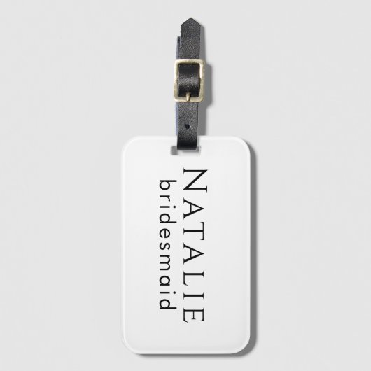 Gepersonaliseerde bruidsmeisje Gift Bruiloft Bruid Bagagelabel (Voorkant (verticaal))