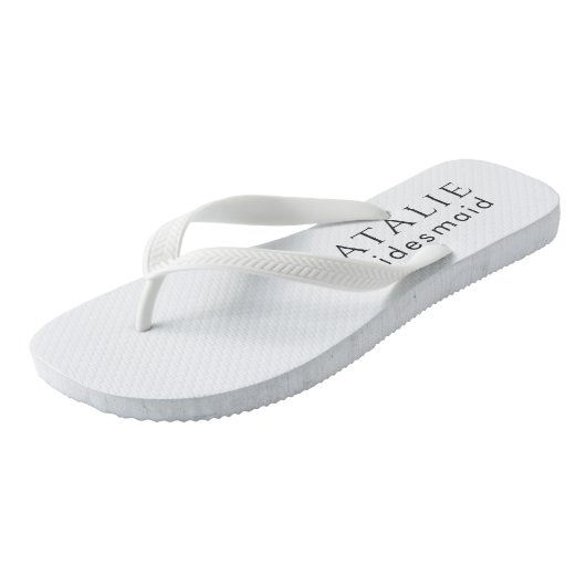 Gepersonaliseerde bruidsmeisje Gift Bruiloft Bruid Teenslippers (Schuin)