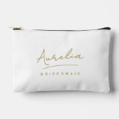 Gepersonaliseerde bruidsmeisje Monogram Gold Scrip Etui (Voorkant)