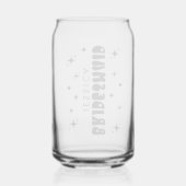 Gepersonaliseerde bruidsmeisje naam Gift Retro Fon Blikvorm Glas (Achterkant)