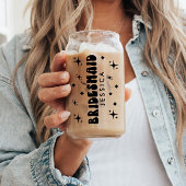 Gepersonaliseerde bruidsmeisje naam Gift Retro Fon Blikvorm Glas