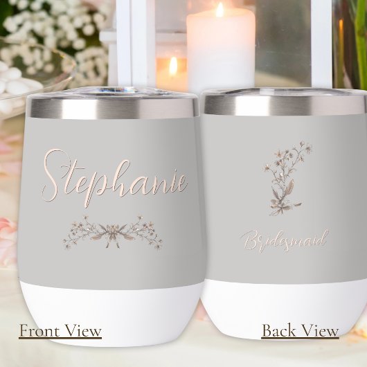 Gepersonaliseerde bruidsmeisje rustieke elegante w