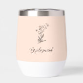 Gepersonaliseerde bruidsmeisje rustieke elegante w (Achterkant)