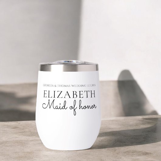 Gepersonaliseerde bruidsmeisje van eer Script Wedd