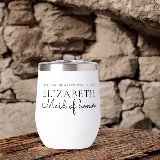 Gepersonaliseerde bruidsmeisje van eer Script Wedd