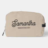 Gepersonaliseerde bruidsmeisje voorstel Gift Bache Toilettasje (Achterkant)