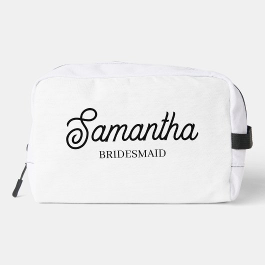 Gepersonaliseerde bruidsmeisje voorstel Gift Bache Toilettasje (Achterkant)