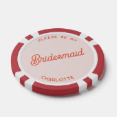 Gepersonaliseerde bruidsmeisje voorstel poker chips (Enkel)