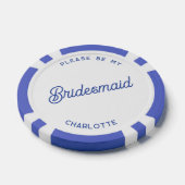 Gepersonaliseerde bruidsmeisje voorstel poker chips (Enkel)