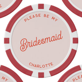Gepersonaliseerde bruidsmeisje voorstel poker chips