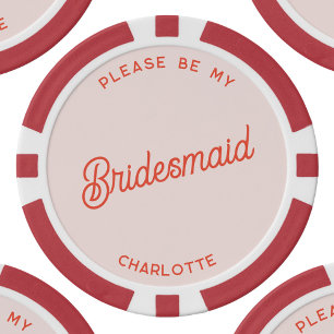 Gepersonaliseerde bruidsmeisje voorstel poker chips