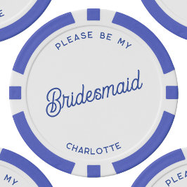 Gepersonaliseerde bruidsmeisje voorstel poker chips