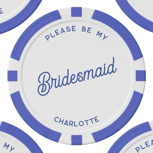 Gepersonaliseerde bruidsmeisje voorstel poker chips