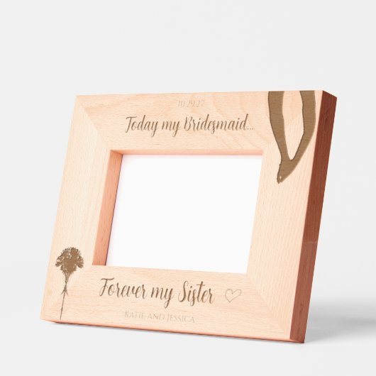 Gepersonaliseerde bruidsmeisje/zus cadeau gegraveerde lijstjes (Links)