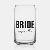 Gepersonaliseerde bruidsnaam blikvorm glas (Voorkant)