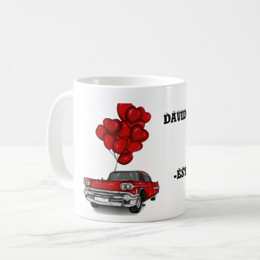 Gepersonaliseerde bruidsparen mok (Voorkant links)