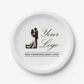 Gepersonaliseerde bruiloft aangepaste idee Voeg uw Papieren Bordje (Voorkant)