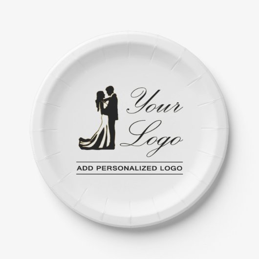 Gepersonaliseerde bruiloft aangepaste idee Voeg uw Papieren Bordje (Voorkant)
