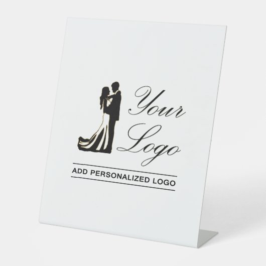 Gepersonaliseerde bruiloft aangepaste idee Voeg uw Reclamebord Met Voetstuk (Voorkant)