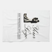 Gepersonaliseerde bruiloft aangepaste idee Voeg uw Theedoek (Horizontaal)