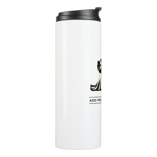 Gepersonaliseerde bruiloft aangepaste idee Voeg uw Thermosbeker (Gedraaid links)