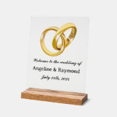 Gepersonaliseerde bruiloft acryl teken acryl bord (Hoek)