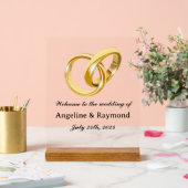 Gepersonaliseerde bruiloft acryl teken bord (Huwelijk)