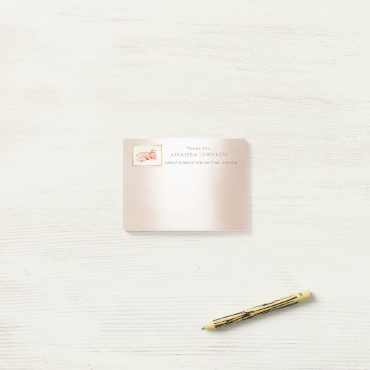 Gepersonaliseerde bruiloft Baby Dank u Gift Favor Post-it® Notes (Op bureau)