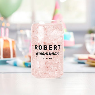 Gepersonaliseerde bruiloft Bachelor Party Blikvorm Glas