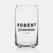 Gepersonaliseerde bruiloft Bachelor Party Blikvorm Glas (Achterkant)