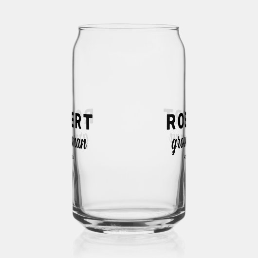 Gepersonaliseerde bruiloft Bachelor Party Blikvorm Glas (Links)