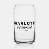 Gepersonaliseerde bruiloft Bachelorette Party Blikvorm Glas (Achterkant)