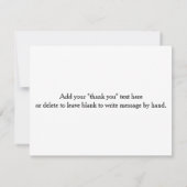 Gepersonaliseerde bruiloft bedankkaart met foto (Achterkant)