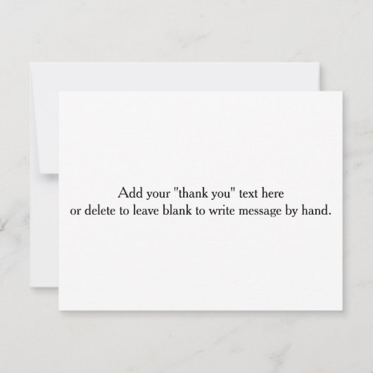 Gepersonaliseerde bruiloft bedankkaart met foto (Achterkant)