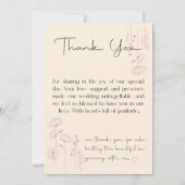 Gepersonaliseerde bruiloft bedankkaarten Uniek ont Bedankkaart (Achterkant)