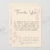 Gepersonaliseerde bruiloft bedankkaarten Uniek ont Bedankkaart (Voorkant / Achterkant)