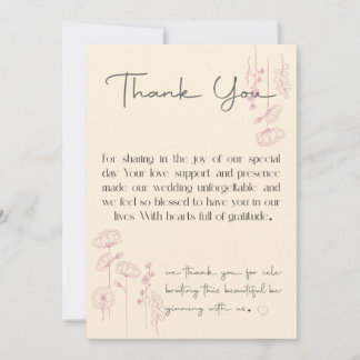 Gepersonaliseerde bruiloft bedankkaarten Uniek ont Bedankkaart