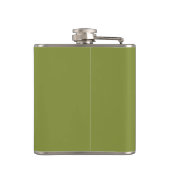 Gepersonaliseerde bruiloft Beste Man Modern Groen Heupfles (Achterkant)