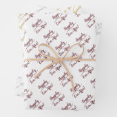 Gepersonaliseerde bruiloft bruid bruidegom zilver  inpakpapier vel (In situ)