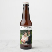 Gepersonaliseerde bruiloft bruidegom cadeau beste  bier etiket (Voorkant)