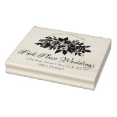 Gepersonaliseerde bruiloft Business Logo Bloemen B Rubberstempel (Stempel)