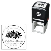 Gepersonaliseerde bruiloft Business Logo Bloemen B Zelfinktende Stempel (In situ)