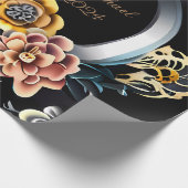 Gepersonaliseerde bruiloft cadeau wrapping papier  (Hoek)