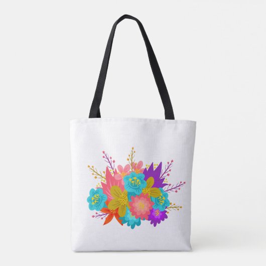 Gepersonaliseerde bruiloft canvas tas met bloklett (Achterkant)