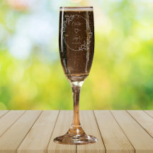 Gepersonaliseerde bruiloft Champagne Fluit