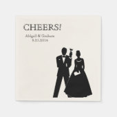 Gepersonaliseerde bruiloft cocktail servetten (Voorkant)