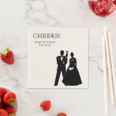 Gepersonaliseerde bruiloft cocktail servetten (Insitu)